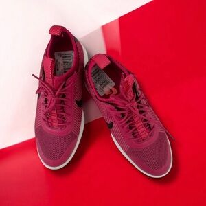 💕NIKE Women Lunar Ski-Hi Jacquard Sneakers Wedge Heels • RED WHITE • 7 US 38 EU